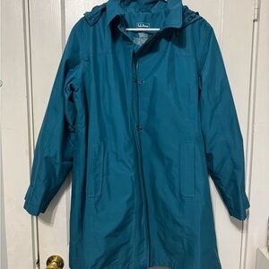 L.L. Bean Teal Trench Coat